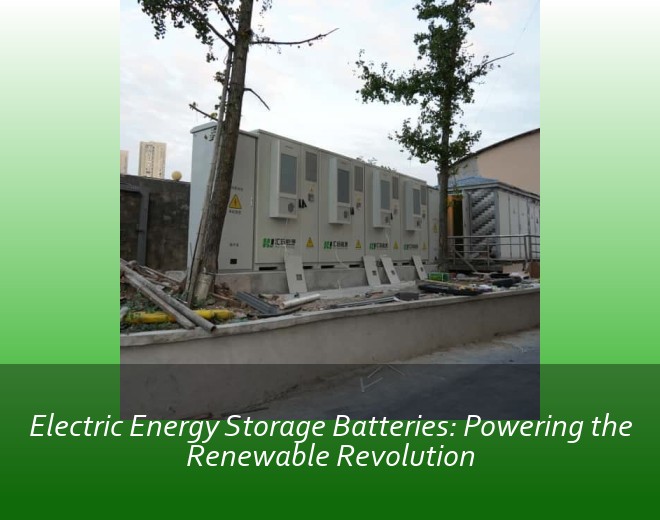 Electric Energy Storage Batteries: Powering the Renewable Revolution